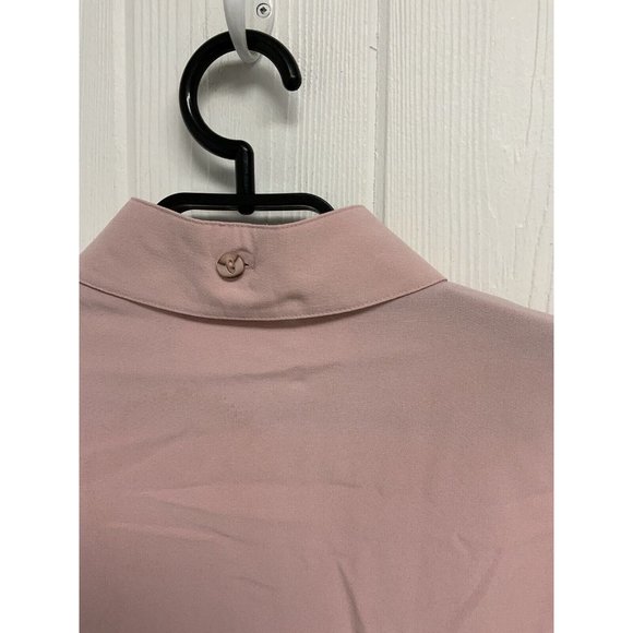 Kathy Cho Women's Long Sleeve Light Pink Stretch Button Up Blouse Size 10 - Picture 6 of 8